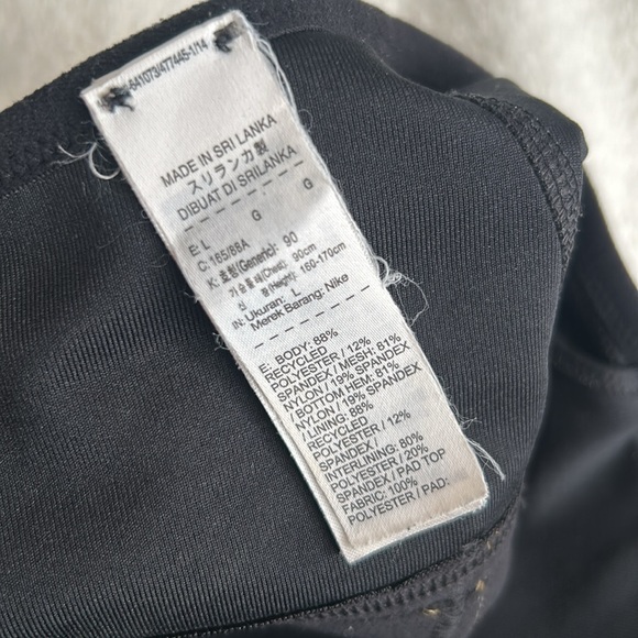 Nike Dri-Fit High Neck Racer Back Sports Bra Black - Picture 10 of 10